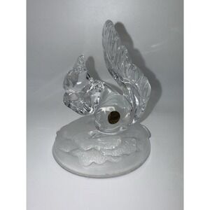 Vintage Cristal d'Arques 24% Lead Crystal Squirrel  Figurine Paperweight France‎